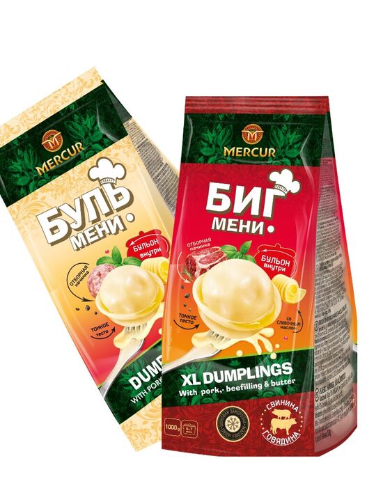 "Boolmeniid" Pelmeenid, mille sees on puljong 1kg 